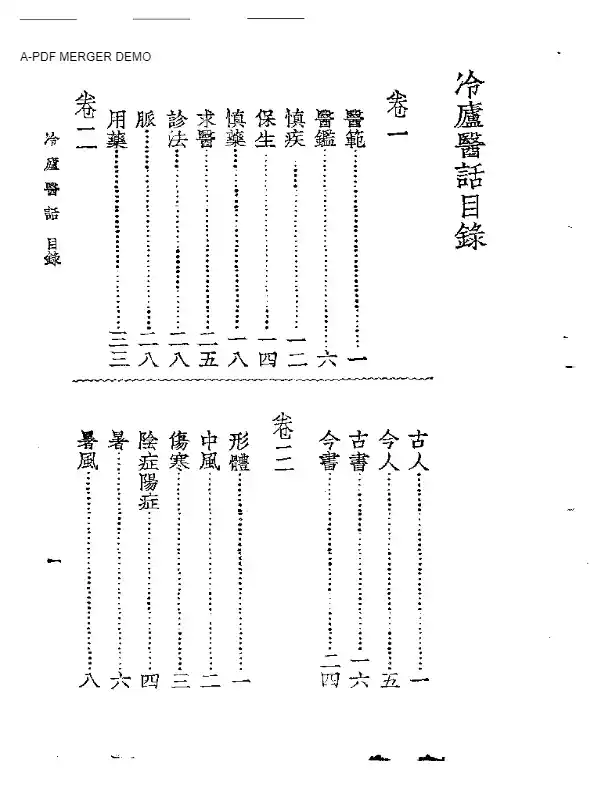冷庐医话  卷一