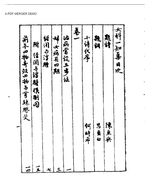 女科一知集