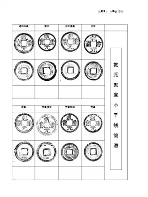 干元重宝小平钱简谱